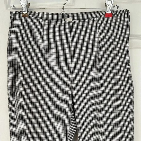 A New Day plaid black gray and white stretch  pants size 4 - Picture 1 of 10